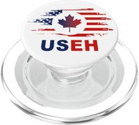 USEH Mezzo Canadese Americano: Canada USA Bandiera Stati Uniti PopSockets PopGrip per MagSafe