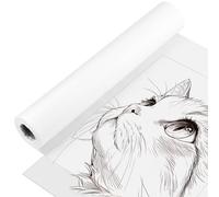 USENG 50mX30cm Carta da Lucido,Carta Trasparente Disegno Carta da Pacchi Bianca 25g/m²,Carta da Lucido Bianca per Modelli per Cucito Schizzi Architettura Disegno,Carta per Bozze Carta da Lucido Rotolo