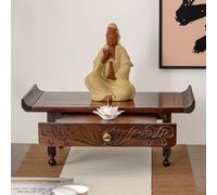 USFJATI Piccolo Altare Del Santuario con Cassetto Retrattile, Supporto Per Santuario Personale, Scaffale Sacro Rilassante, Rituali Buddisti, Preghiere E Culto Dei Santi.