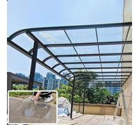 USFJATI Solido Lastre di Copertura in Policarbonato,Durevole Trasparente PC Pannello,Protezione UV,Serra Pannelli di Ricambio,Facile Tagliare,per Garage,Gazebo(Clear,2x3.3ft/60x100cm)