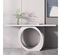 USFJATI Tavolo Consolle,Telaio Robusto e Stabile,Consolle Ingresso Industriale,con Base Geometrica,Progettazione Creativa Della Casa,per Soggiorno,Corridoio,Camera da Letto