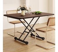 USFJATI Tavolo da Pranzo Estensibile per 2-6 Persone,Scrivania Pieghevole Salvaspazio,Altezza Regolabile,Multiuso e Multifunzione,per piccoli spazi Sala da pranzo Cucina