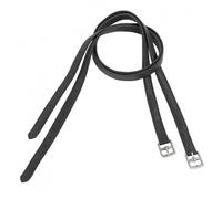 USG Bretelle "Soft" in morbida pelle nera, 120 cm