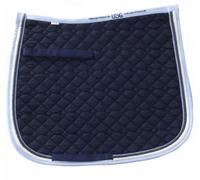 USG - Sottosella per Uso Generico con Doppia Corda per Pony, Blu Navy/Blu Ghiaccio con Bordo, Colore: Blu Navy/Blu Ghiaccio