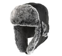 Ushanka in nero da pilota da aviatore - Berretto da aviatore dell'esercito