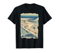 Ushibori Hokusai Vintage Retro Arte Giapponese Maglietta