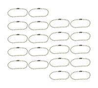 USHOBE 100 Pezzi Catena a Sfere Metalliche 2,4mm Chiusura | Ferro Superficie Liscia e Bave, per Etichette e Piccoli Elementi, Adatta a Vetrine Artigianali