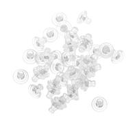 USHOBE 100 Pezzi Chiusure per Orecchini in Silicone e Rame Design a Disco Ispirato a Astronave, Leggere e Piatte, per Uso Quotidiano e Occasioni Speciali, Prevengono la Caduta