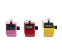 USHOBE 3 Pezzi Contatore Manuale Digitale a 4 Cifre, Conta Fino a 9999 | Plastica, Azzeramento Rapido, Uso Semplice, Aspetto Compatto e Colorato, per Allenamenti e Conteggi Colore Casuale