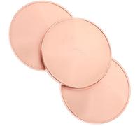 USHOBE 3 Set Moneta Rotonda Vuota in Rame per Incisione, Set | Bordo Filettato, Superficie Liscia e Spigoli Acuti, per Gioiellieri e Apprendisti, Scatola