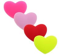 USHOBE 4 Pezzi Ammortizzatori per Racchette da Tennis a Forma di Cuore in Silicone Assorbimento degli Urti e Facile Installazione per Partite e Allenamenti