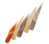 USHOBE 5 Pezzi Set di Brunitore in Agata per Gioielli Oro e Argento | Strumento di Levigatura, Uso Personale o Professionale, Superficie Liscia e Sicura, Pietra Agata Naturale