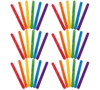 USHOBE 500 Bastoncini di Legno Colorati per Lavoretti, Materiale Non Tossico per Artigianato e Cake Pops, Stimola L'immaginazione Nelle Attività Creative