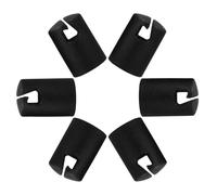 USHOBE 6 Pezzi Copertura per Piede Trampolino in ABS Nero, Protezione per Installazione Facile, Accessorio per Tubo e Gamba del Trampolino