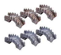 USHOBE 6 Pezzi Ponte Cinese in Miniatura in Resina per Micro Paesaggi | Arco Elegante, Decorazione Artistica e Compatta, per Studi e Scene Culturali, Stile Raffinato