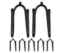 USHOBE 7 Pezzi Gancio per Utensili da Esterno in PVC Ferro Nero | Tubi Aspirazione e Attrezzi da Giardino, Uso in Garage e Piscine fuori Terra, Resistente alle Intemperie