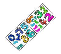 USHOBE Adesivo da Pavimento Gioco Numeri, Decalcomanie Decorative in Pvc senza Peeling, Design Creativo a Cartoni Animati per Asilo e Cameretta