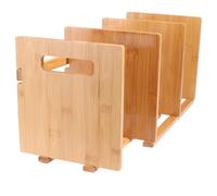 USHOBE Bambù Moso Scaffale Estensibile da Scrivania per Libri | Capacità Regolabile, Design Leggero ed Elegante, Adatto in Ogni Stanza, Organizer Compatto per Ufficio