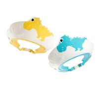 USHOBE Cappello da Doccia Protegge Occhi e Orecchie Dall'acqua 2 Pezzi a Forma di Dinosauro in Pp Facile da Usare, per Lavaggio dei Chioma dei Piccoli