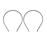 USHOBE Cerchietti per Capelli 2 Pezzi 5mm Sottili Neri in Tessuto e Acciaio per Occasioni Speciali e Spa Accessori Fai da Te per Madre