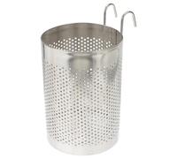 USHOBE Cestello Porta Oggetti e Porta Posate in Acciaio Inossidabile con Superficie Curva e Materiale Rinforzato, Organizer Sospeso per Cucina e Lavello