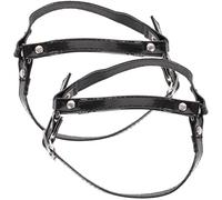USHOBE Cinturino Regolabile per Tacchi Alti da Donna, Accessorio Creativo in Cotone e Lega di Alluminio, Design Elegante Nero per Scarpe senza Lacci, per Scarpe Mal Aderenti
