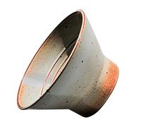 USHOBE Ciotola Alta Vintage in Ceramica Grezza da 275ml per Zuppe | Cereali e Minestre, Base Antiscivolo Stabile, Forma Curva Elegante, Uso Pratico Domestico