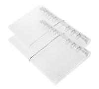 USHOBE Copertina per Raccoglitore A7 in Pp con 6 Anelli, Confezione da 2 Pezzi, Facile Inserimento e Rimozione Pagine, per Scuola e Ufficio, Design Moderno e Professionale