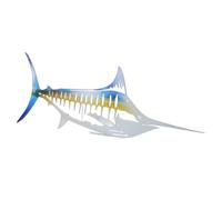 USHOBE Decorazione Murale Pesce in Ferro per Giardino e Recinto Esterno | Tema Mare, Installazione Semplice e Struttura Robusta, Ornamento Delicato Creativo per Interno e Parete