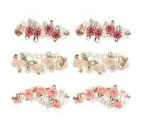 USHOBE Elastici per Chioma Donna 6 Pezzi Cavo Telefonico a Spirale e Fiore, per Uso Quotidiano e Feste, Flessibili e Sicuri con Decorazioni Eleganti