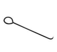 USHOBE Gancio per Tombino in Barra d'Acciaio Deformata Nero, Strumento Versatile per Sollevamento e Traino di Carichi e Barre d'Armatura in Cantieri