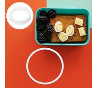 USHOBE Guarnizione in Silicone in Modo Riutilizzabile per Lunch Box Bianca Alta Elasticità e Facile da Installare, per Sigillare Scatole di Cibo