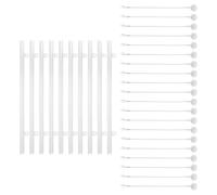 USHOBE Kit 10 Set Appendiabiti per Quadri e Striscioni in Ferro e Pvc con Ganci e Catena da 28cm per Allestimento Rapido in Gallerie e Opere D'arte