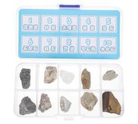 USHOBE Kit Minerali e Rocce per Specimen Irregolari Set Educativo Stem con Scatola Portatile per Studio Geologia e Decorazione Desktop