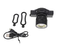 USHOBE Luce Bici Ricaricabile USB, Fanale Anteriore per Mountain Bike Nero | Abs, Modalità Multiple e Cavo USB Incluso, per Guida Notturna e Accessori Bici