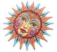 USHOBE Meridiana Solare in Ferro Arancione per Decorazioni Murali Delicate e Creative, per Soggiorni e Pareti Artistiche Installazione Facile e Struttura Robusta