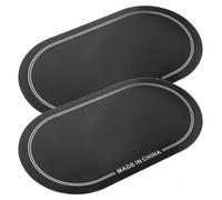 USHOBE Protezione per Pad della Testa Tamburo in Pet Nero 2 Pezzi per Grancassa Eliminazione delle Risonanze per Performance Live