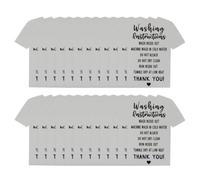 USHOBE Scheda Guida al Lavaggio dei Vestiti per Negozi Online e Piccole Imprese 100 Pezzi a Forma di T-shirt in Carta Retro Bianco per Stampa, Facile da Inserire in Borsa