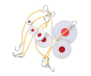 USHOBE Set 1 Tappetino Portatile in Fibra Super Bianco a 3 Strati Elastico e Gancio, Leggero e Comodo per Tiro al Bersaglio all Aperto per Appassionati