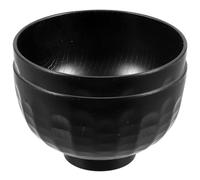 USHOBE Set 2 Ciotole per Zuppa Giapponese in Plastica Nera, Resistenti e Pratiche, Perfette per Zuppe Calde e Fredde in Stile Tradizionale Giapponese