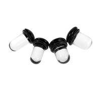 USHOBE Set 4 Pezzi Piercing Orecchio in Vetro Design Sicuro per Espansione, Tunnel Mushroom 8.5-10 Mm per Lobi Forati e Cartilagine, Adatto per Occasioni Speciali