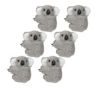 USHOBE Set 6 Fermagli per Chioma di Peluche Koala Kawaii, Accessori Leggeri e Versatili per Feste di Compleanno e Eventi a Tema, Stile Divertente e Quotidiano