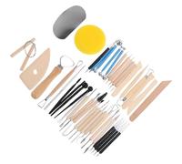 USHOBE Set di Attrezzi per Ceramica e Argilla in Legno e Acciaio Inossidabile, Strumenti Portatili e Versatili per Modellazione e Scultura in Studio e Progetti di Pietra
