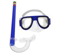 USHOBE Set di Occhialini da Nuoto per Tubo in Silicone e Ps, Design Confortevole e Antifog, Adatto per Esplorazioni Subacquee e Spiagge, Colore Blu