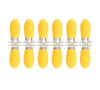 USHOBE Spiedini di Mais Riutilizzabili Presa Sicura e Blocco di Sicurezza Set 12 Pezzi in Acciaio Inossidabile Impugnatura in Silicone per Cucina e Feste