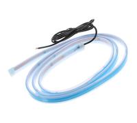 USHOBE Striscia LED per Auto Flessibile Luce Diurna Blu, Facile da Installare in Silicone Resistente, per Cofano Auto 12v
