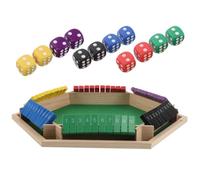 USHOBE Tavolo da Gioco a Sei Lati in Legno Carte Flip Interattivo per Feste e Bar, Intrattenimento Versatile e Divertente per Giocatori di Giochi da Tavolo