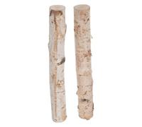 USHOBE Tronchetti Legno da Ardere in Betulla Naturale 2 Pezzi per Decorazioni Natalizie Rustiche e Composizioni da Tavolo Eleganti per Interni