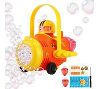 USHOP Pistola a Bolle per Bambini,Piccola Macchina per Bolla,Bubble Maker Giocattoli per Bambini,Automatica Macchina di Sapone,Soffiatore Bolle para Matrimonio Giochi Esterno Feste Compleanno-arancia