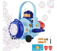 USHOP Pistola a Bolle per Bambini,Spara di Sapone Automatico,Piccola Macchina per Bolla,Giocattoli a Sapone con Luce LED,Soffiatore Bolle para Matrimonio Giochi Esterno Feste Compleanno